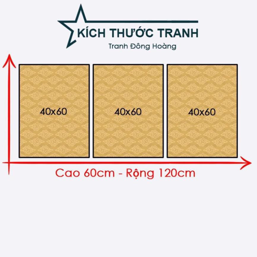 [GIÁ TẬN XƯỞNG] Tranh treo tường 3 tấm BÓNG 3D ( Tặng kèm đinh đa năng không cần khoan tường )