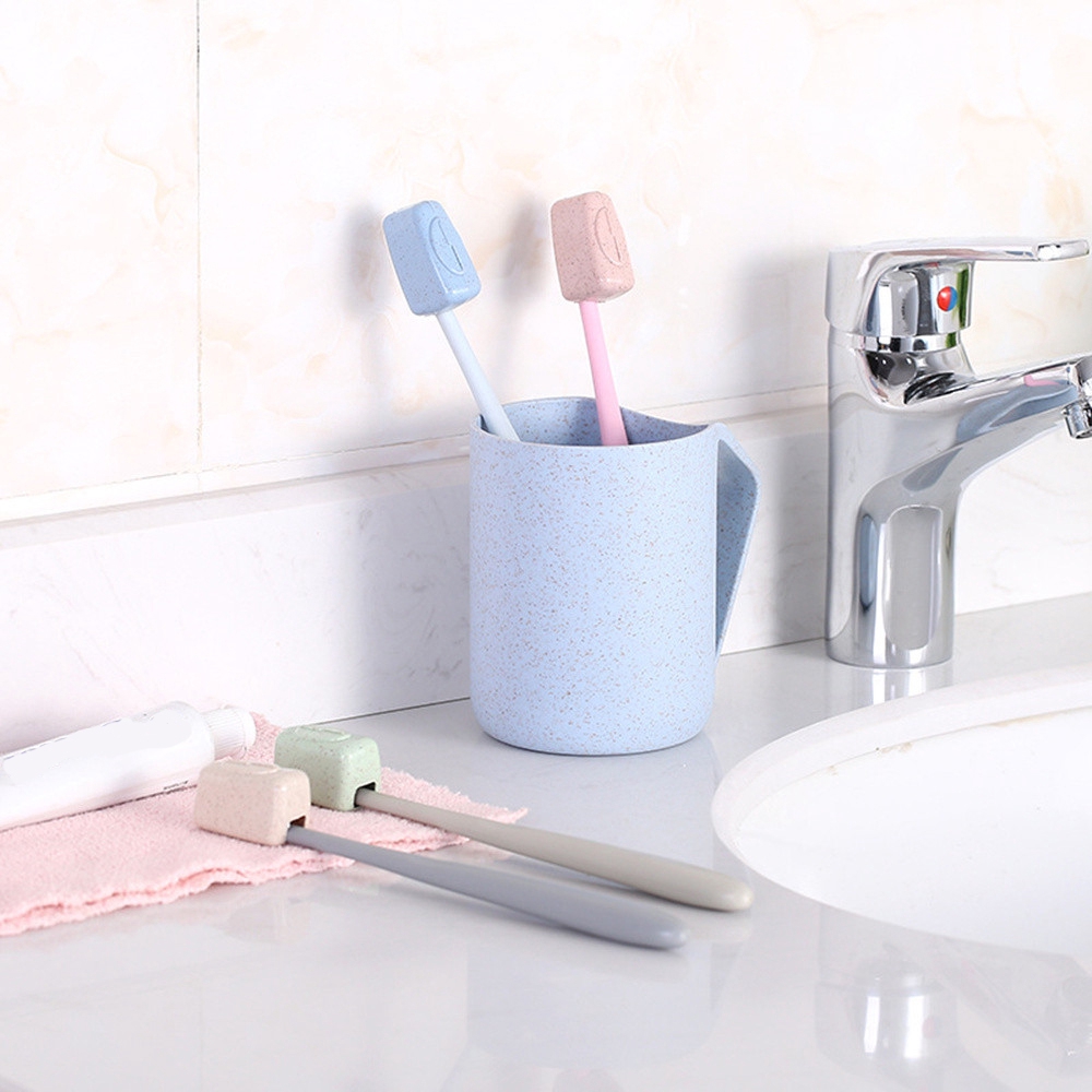 TEAK 4/8pcs Color Random Travel Bathroom Dustproof Case Holder Toothbrush Cover