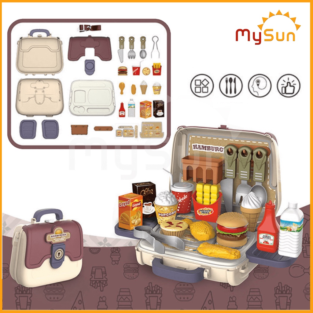 Bộ Vali đồ chơi hướng nghiệp trang điểm, kỹ sư sửa chữa nấu ăn nhà bếp cho bé gái, trai.