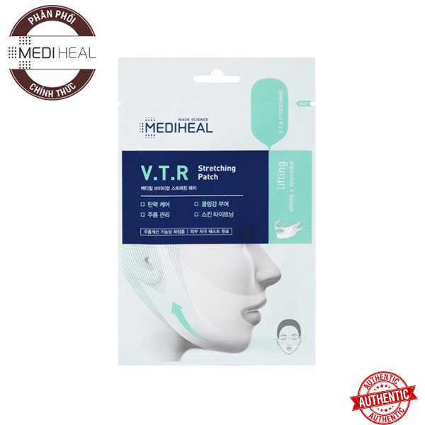 [Mã giảm giá] Mặt Nạ Nâng Cơ, Giảm Mỡ Thừa Tạo Hình V-Line Mediheal V.T.R Stretching Patch 20ml