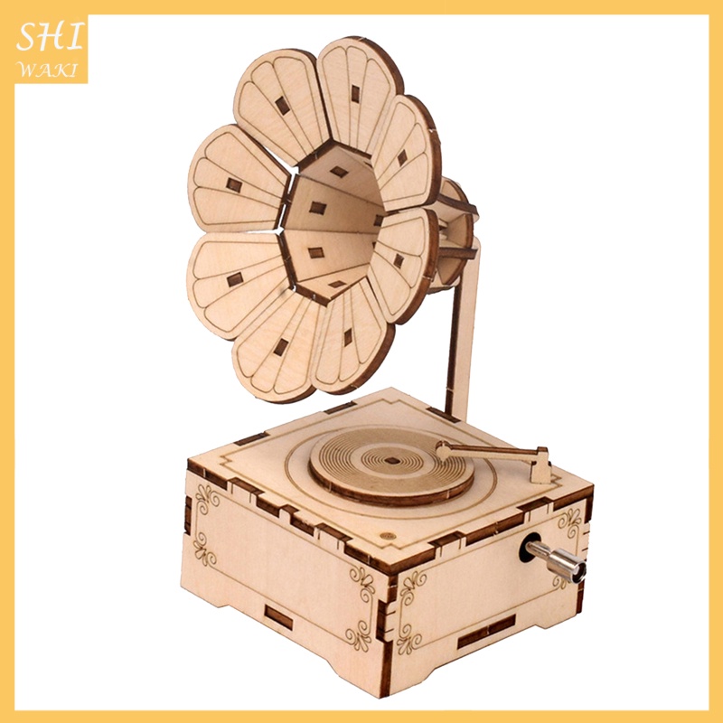 Mô Hình Máy Hát 3D Bằng Gỗ Dùng Làm Quà Tặng Sinh Nhật
