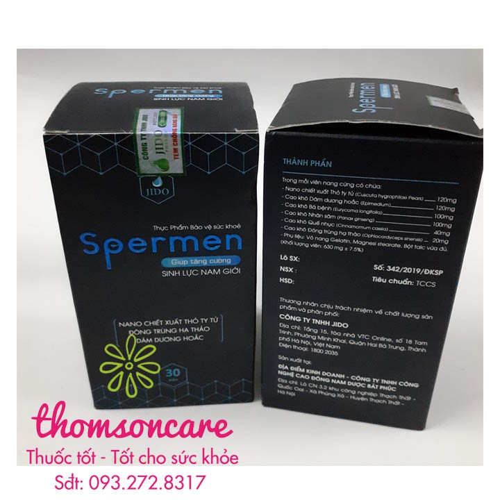 Spermen - Viên uống tăng cường sinh lý nam, khẳng định bản lĩnh phái mạnh