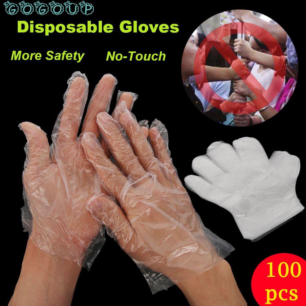 Set 100 Găng Tay Nhựa Polythene Vệ Sinh An Toàn Thực Phẩm Dùng Một Lần Cho Nhà Bếp/Nhà Hàng