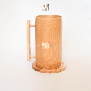 Ly tre có quai, cóc tre handmade, Bamboo cup