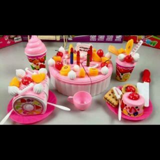 Bộ đồ chơi cắt bánh sinh nhật luxury fruit cake