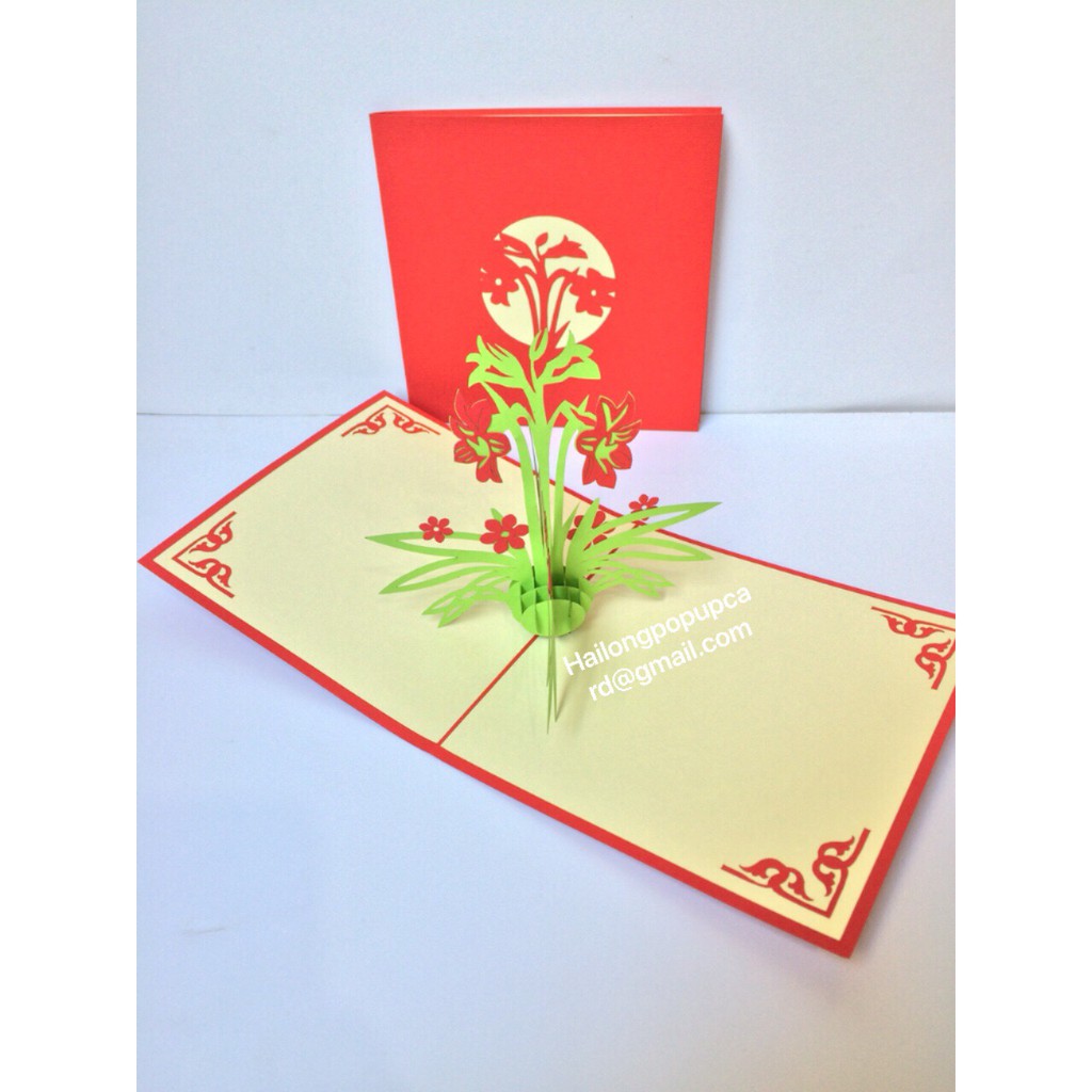 Hoa Ly - Flower -  Thiệp 3D | BigBuy360 - bigbuy360.vn