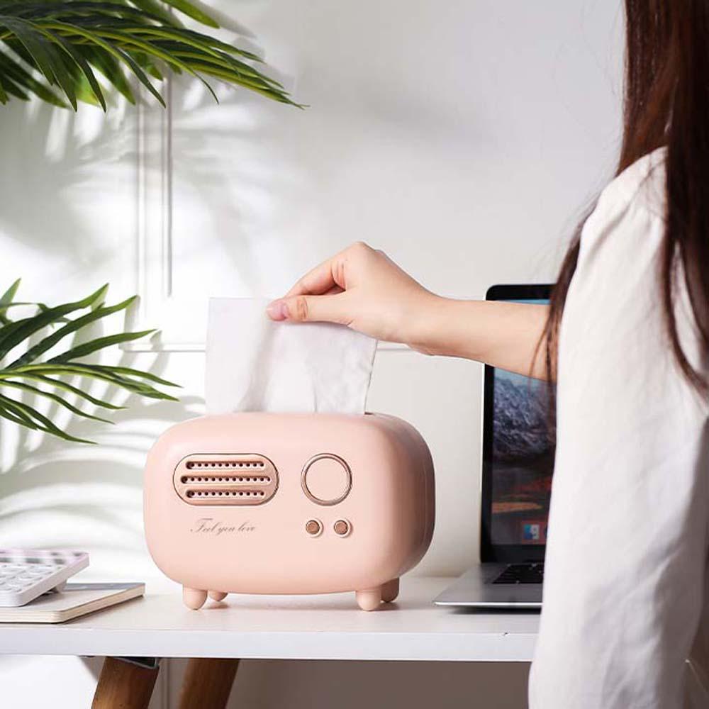 Hộp Đựng Khăn Giấy Kiêm Đài Phát Thanh Giá Đỡ