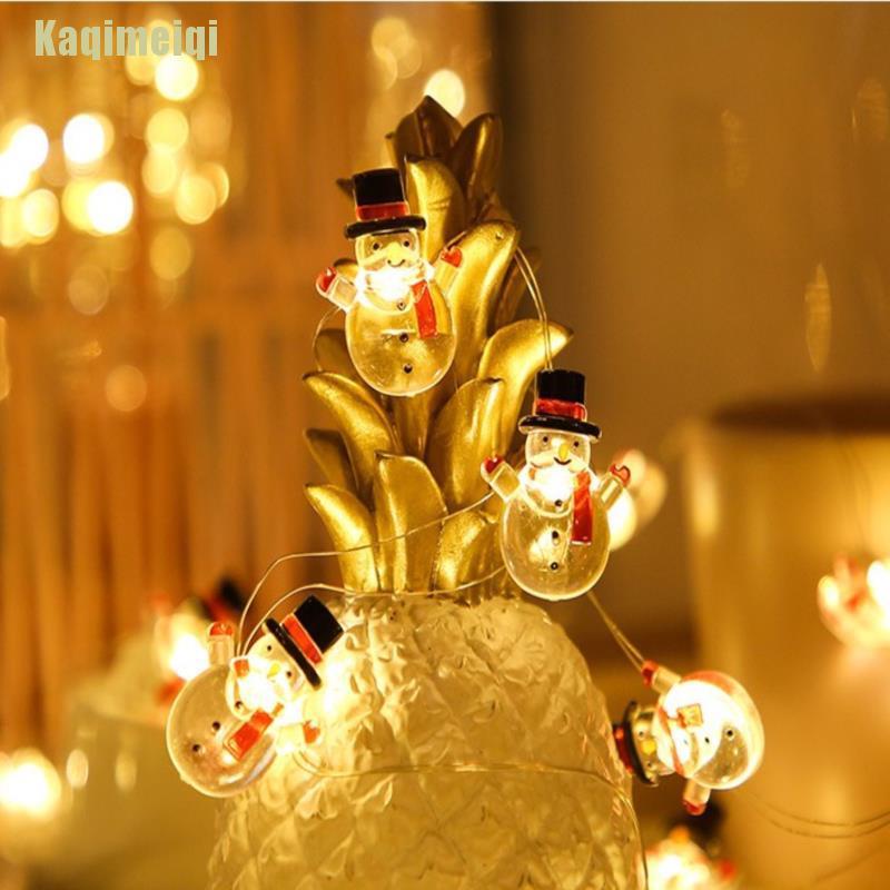 Đèn led trang trí, đèn đom đóm nháy 3 chế độ decor hình ông già noel, người tuyết, cây thông giáng sinh 1m, 2m ,3m