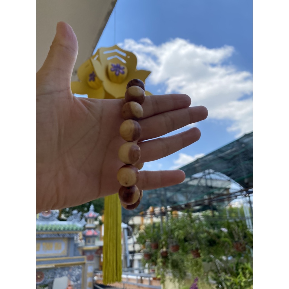 vòng tay gỗ xoắn tứ quý 14 ly