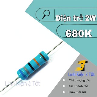 ( Túi 10 con ) Điện trở 2w 680k 5% chân đồng siêu rẻ