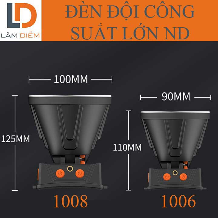 Đèn đội đầu pin sạc công suất lớn siêu sáng 3 chế độ nđ