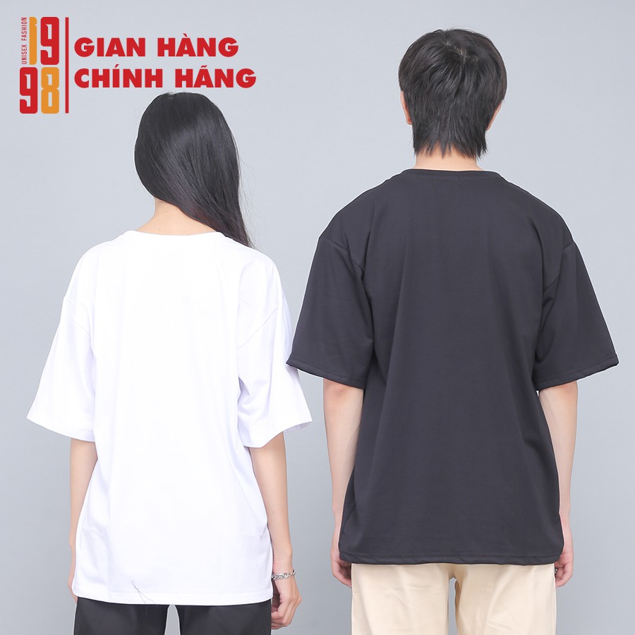 Áo thun tay lỡ unisex áo phông nam nữ áo thun trơn thương hiệu 1998 unisex | BigBuy360 - bigbuy360.vn