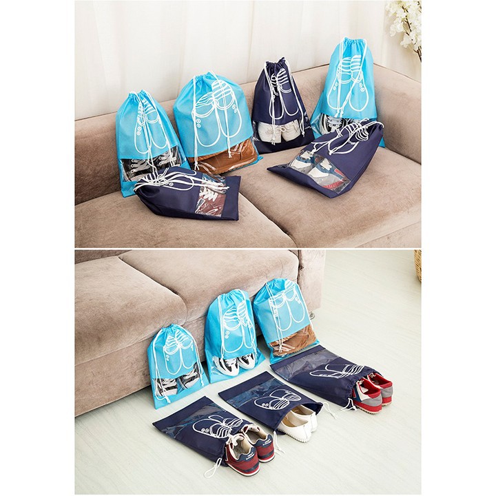Túi vải đựng giầy dây rút đựng giày dép quần áo đồ lót khi đi du lịch hay chơi thể thao
