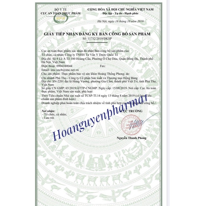 [Tích điểm chính hãng] Hoàng Thống Phong - Hộp 60 viên