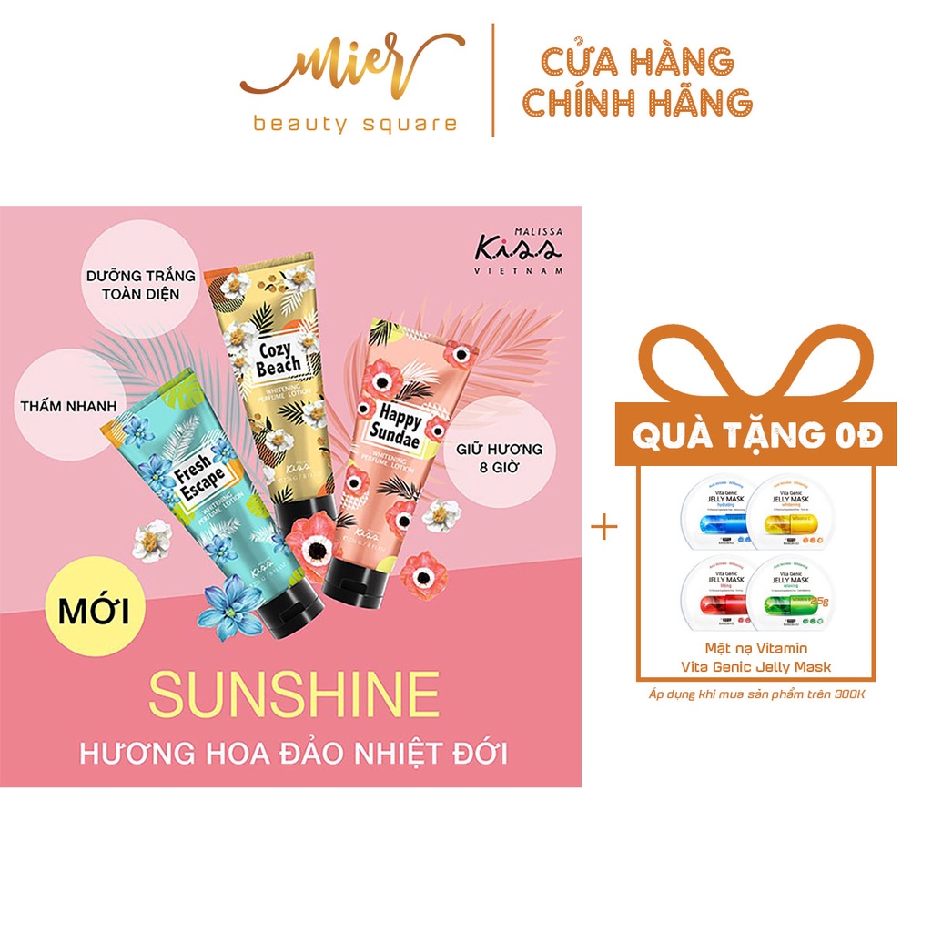 Dưỡng Thể Trắng Da Hương Nước Hoa Malissa Kiss 226g