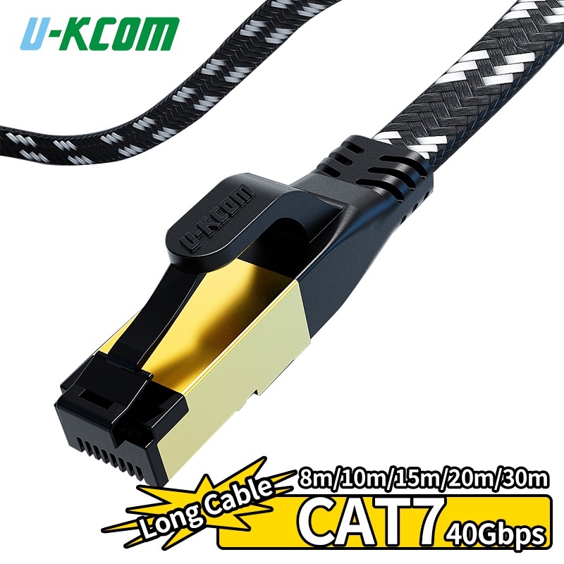 Dây Cáp Mạng U-Kcom CAT7 40Gbps Dài 8m / 10m / 15m / 20m / 30m
