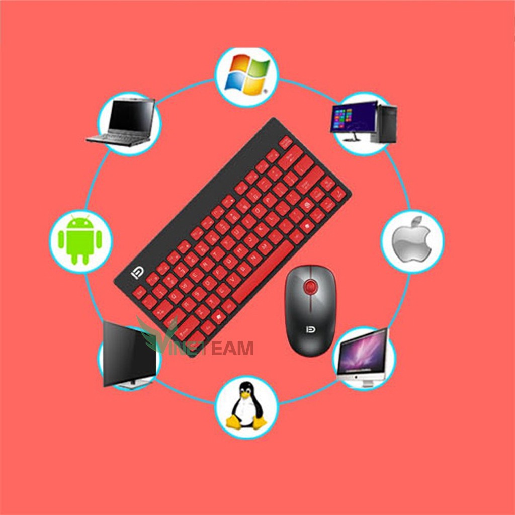 Bộ bàn phím Chuột Không dây Forter G-1500 Mini Siêu Mỏng, Siêu Êm- Chính hãng cap cấp Xgamingstore -DC3982