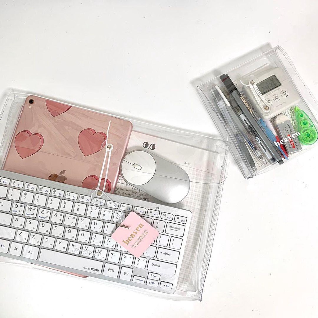 Túi trong suốt đựng phụ kiện/sticker/dụng cụ học tập/đồ dùng cá nhân
