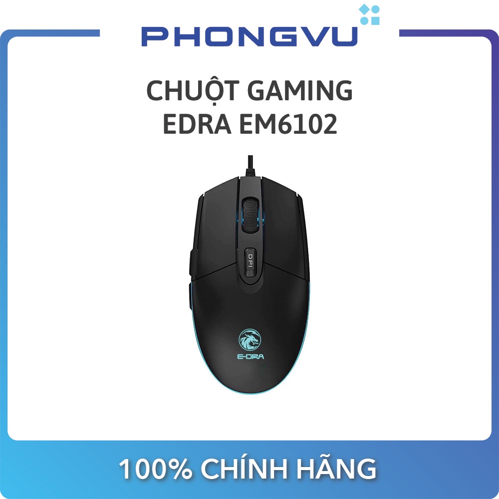 Chuột máy tính gaming E-dra EM6102 (Đen) - Bảo hành 24 tháng