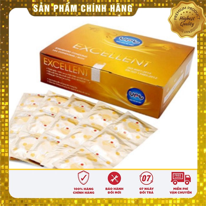 [GIÁ SỈ] Bao cao su Vrt Excellent Mỏng trơn - Hộp 144 chiếc Chất Lượng