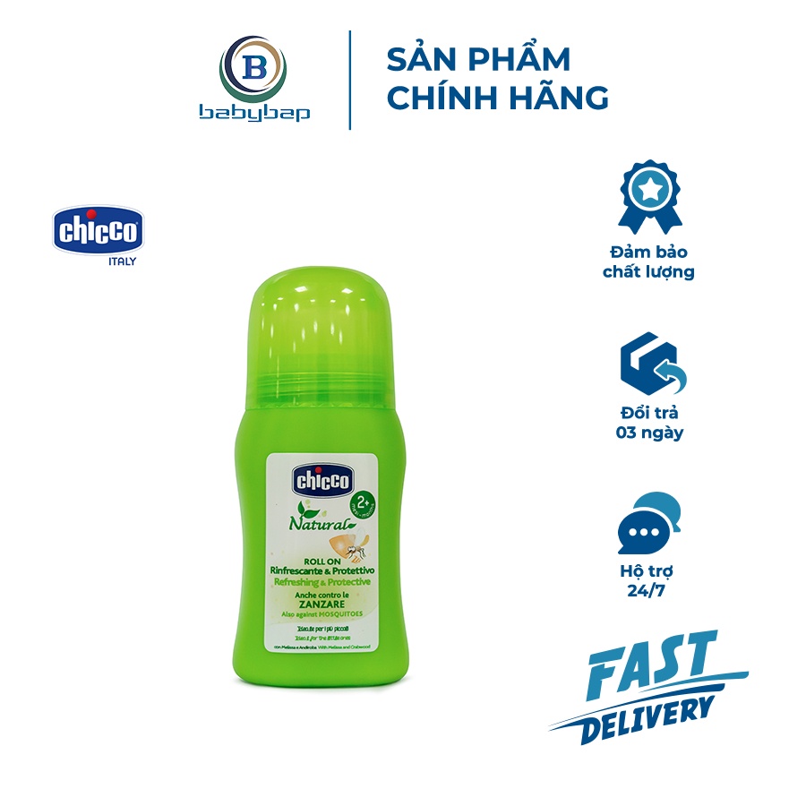 Lăn Đa Năng Xua Muỗi Chicco 60ml Công Thức Đột Phá Kết Hợp 2 Tính Năng Chống Muỗi Và Dưỡng Da
