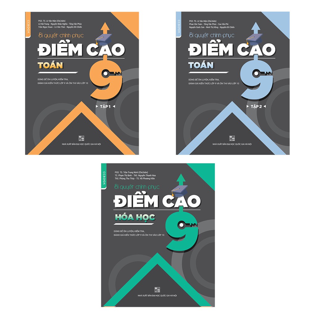 Sách - Bí quyết chinh phục điểm cao Toán - Hóa học lớp 9 (3 cuốn)