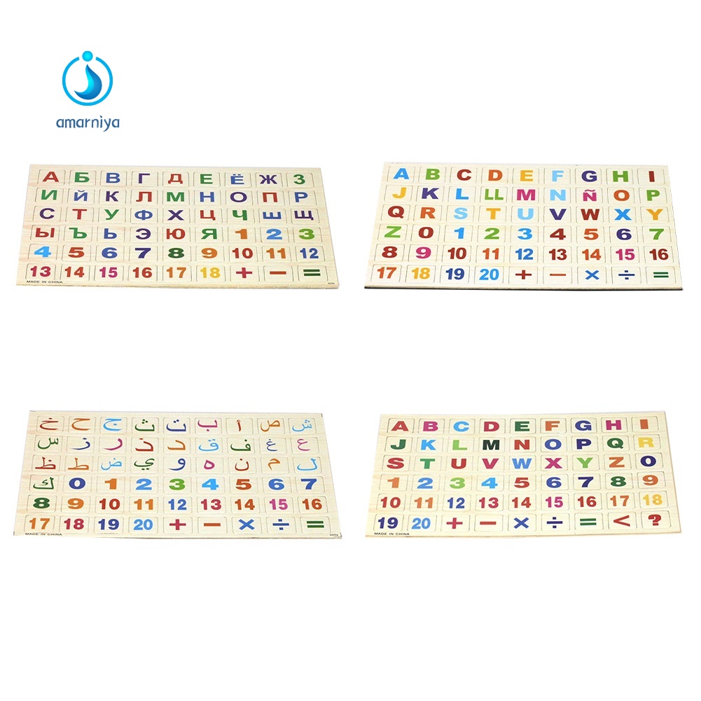 Bộ đồ chơi xếp hình chữ cái tiếng Nga 3D từ tính dành cho trẻ em