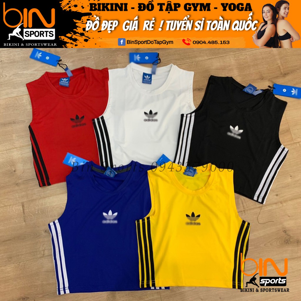 Áo Croptop Tập Gym Yoga Aerobic Nữ Vải Thun Poly Co Dãn Tốt Tôn Dáng Eva Bin Sports A026