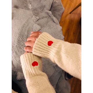 ORDER Áo len đôi hình tim 2 màu -  Noel 🤶🏻🎅🏻