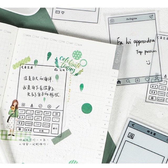 CLEAR CARD dạng instagram cho sổ planner