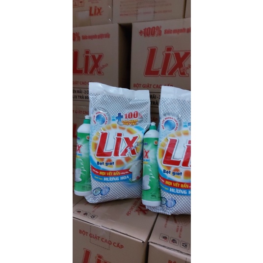 bột giặt Lix 6kg quấn kèm rửa chén