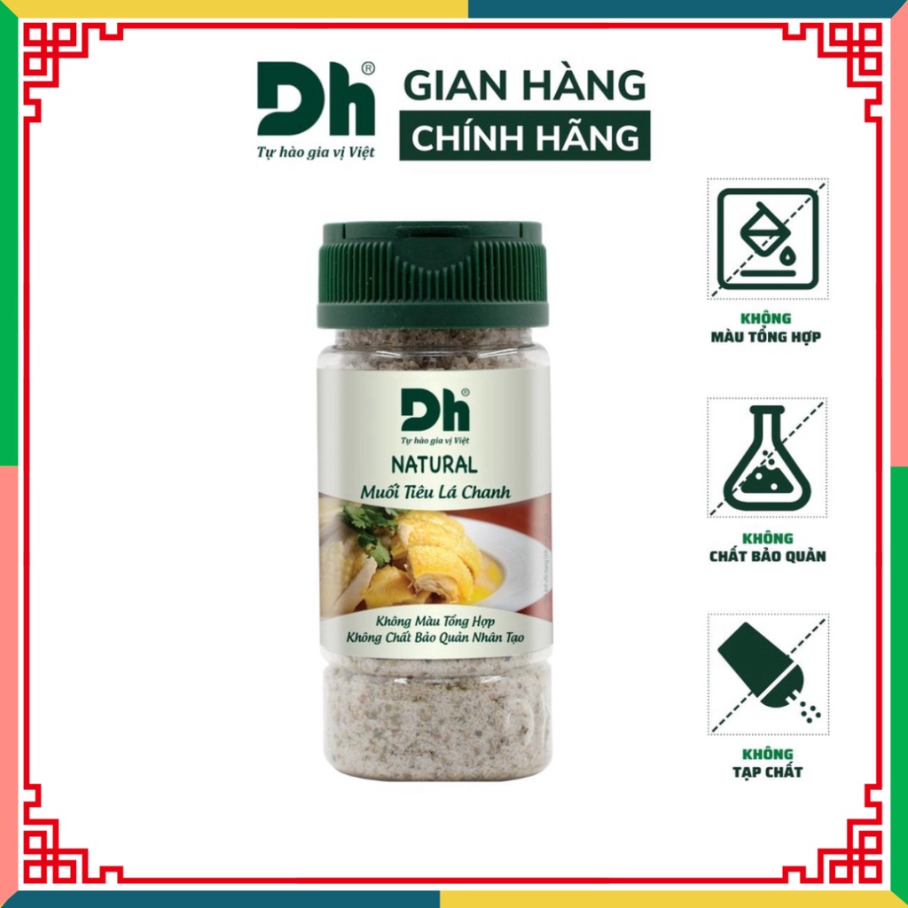 Muối tiêu lá chanh Natural DH Foods phụ gia nấu thức ăn loại 1 thơm và ngon 55/110gr - DHMTN85 ( Đại lý Ngọc Toản)