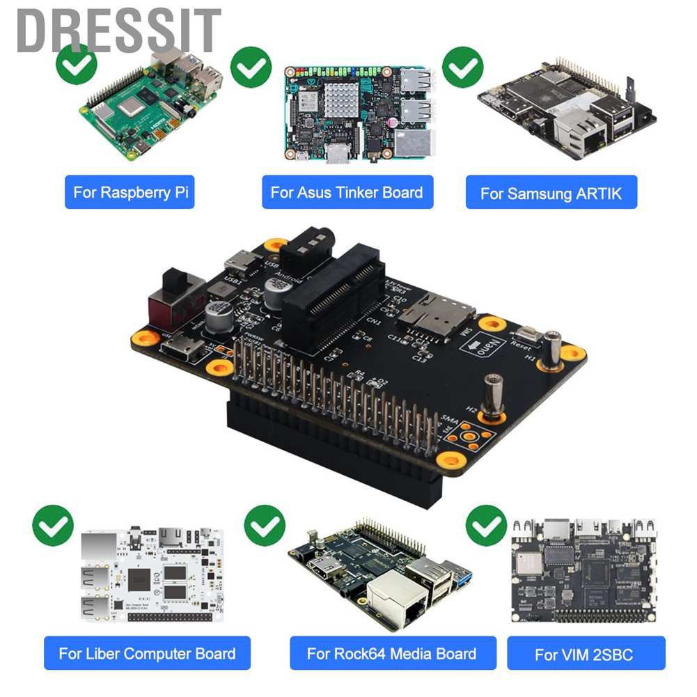 Mũ Rộng Vành 3g / 4g Lte Cho Raspberry Pi 4 3 2 B + Với Khe Thẻ Sim