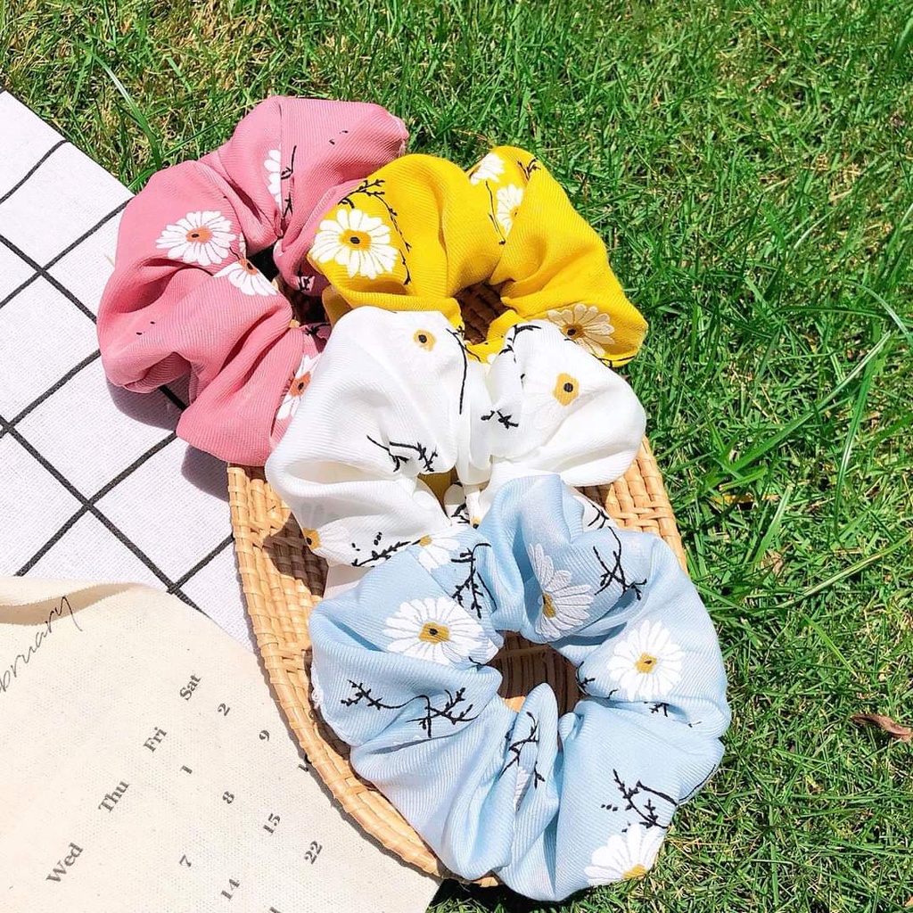 [Sỉ rẻ nhất shopee] Dây buộc tóc vải Scrunchies tự chọn mẫu