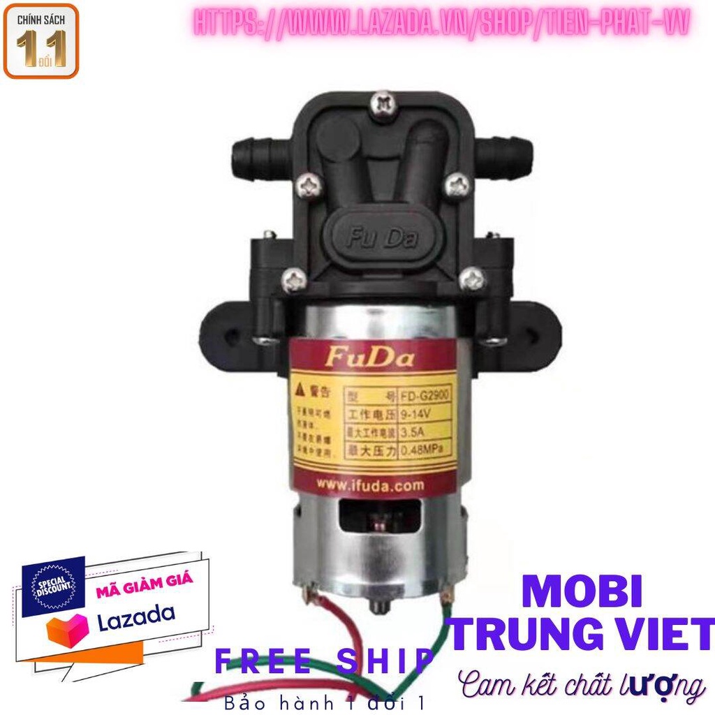 Máy Bơm Nước Mini 12v Áp Lực Cao - Bơm Tăng Áp Mini 12v-3.5A -0.48MPA-G2900 FuDa