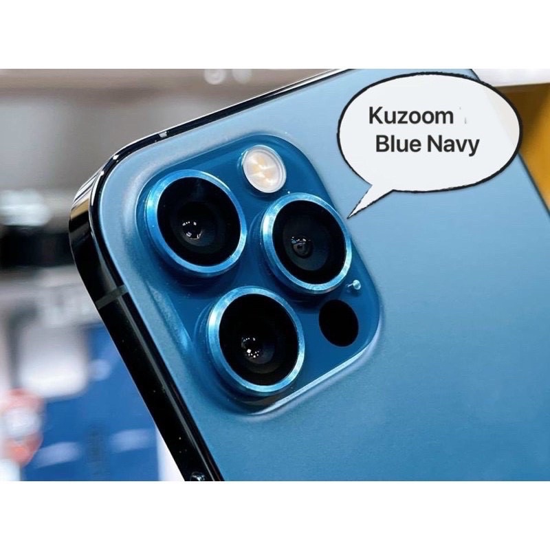 Bộ 3 dán mắt camera Kuzoom cho iPhone 13 Mini, 13, 13 Pro, 13 Pro max bảo vệ từng mắt camera chính hãng