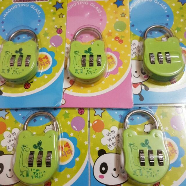 Ổ Khóa Số Du Lịch Padlock 3 Số Hình Thú