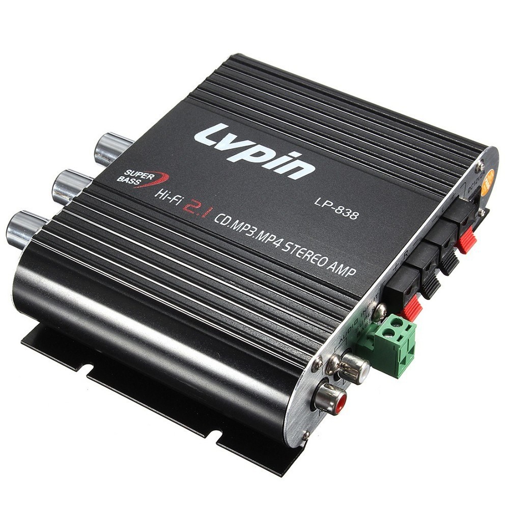 Lvpin Mini Hi-Fi 2.1 Stereo Power Amplifier Subwoofer MP3 Car Radio Channel