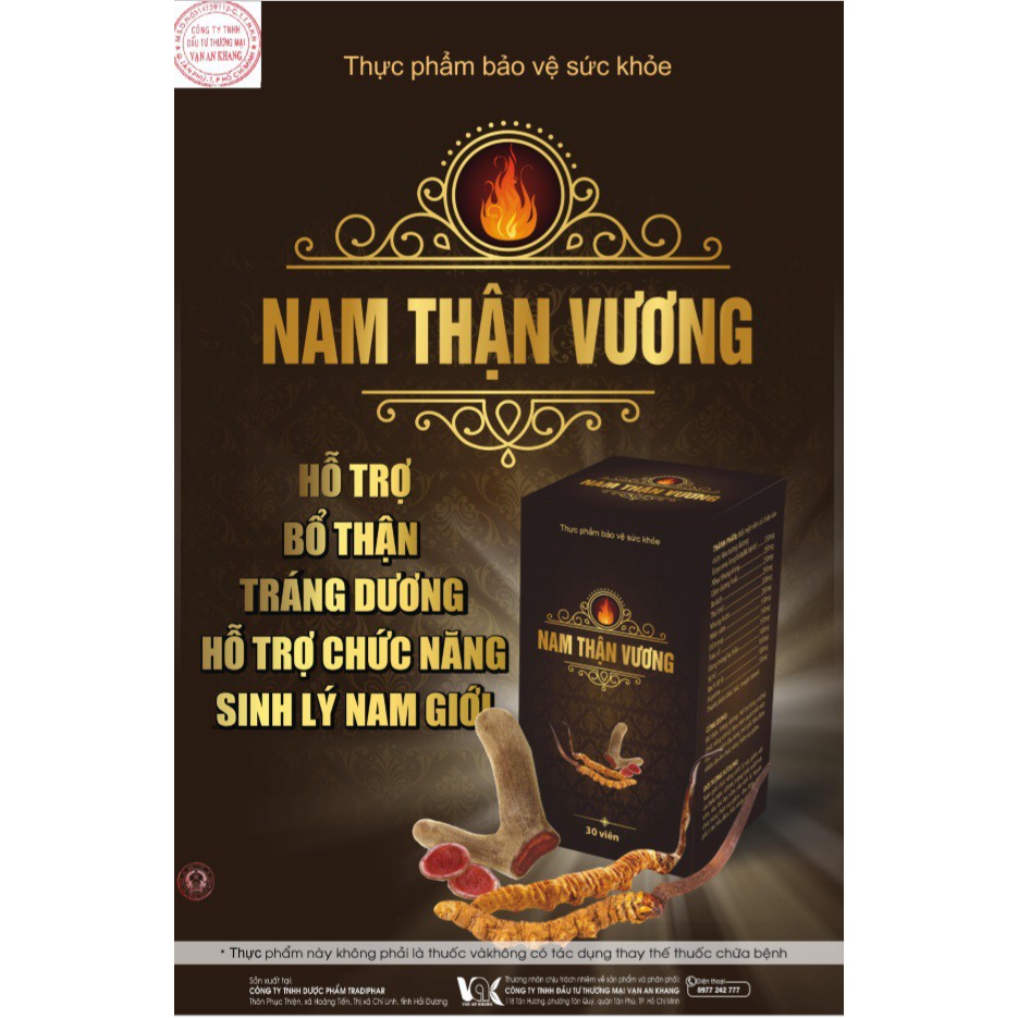 Viên Sinh Lý Nam Thận Vương - Giúp Tăng Cường Sinh Lực, Giảm Đau Lưng Mỏi Gối