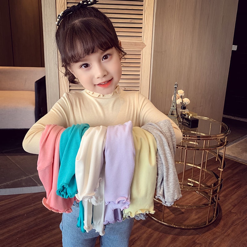 Áo thun phong cách Hàn Quốc Nhật Bản thời trang mùa xuân mới 2021 cho bé gái