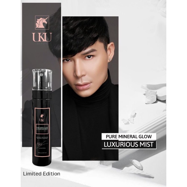Xịt khoáng tươi cao cấp Pure Mineral Spray - Luxurious Mist UKU Beauté cấp ẩm kiềm dầu 100ml (màu đen cá tính) | BigBuy360 - bigbuy360.vn
