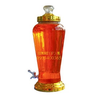 Bình ngâm rượu thủy tinh 4 lít có vòi giá rẻ