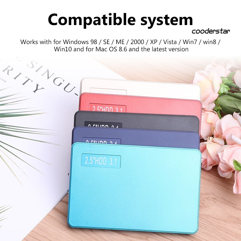 COOD-st Type-C USB 3.1 2.5inch SATA Hard Disk Drive Case External SSD HDD Enclosure Box