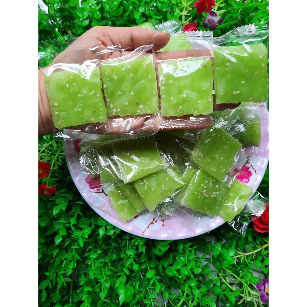 Kẹo Dừa Non Lá Dứa Siêu Ngon 500GR-BÁNH LÁ MƠ(Shop Ăn Vặt)