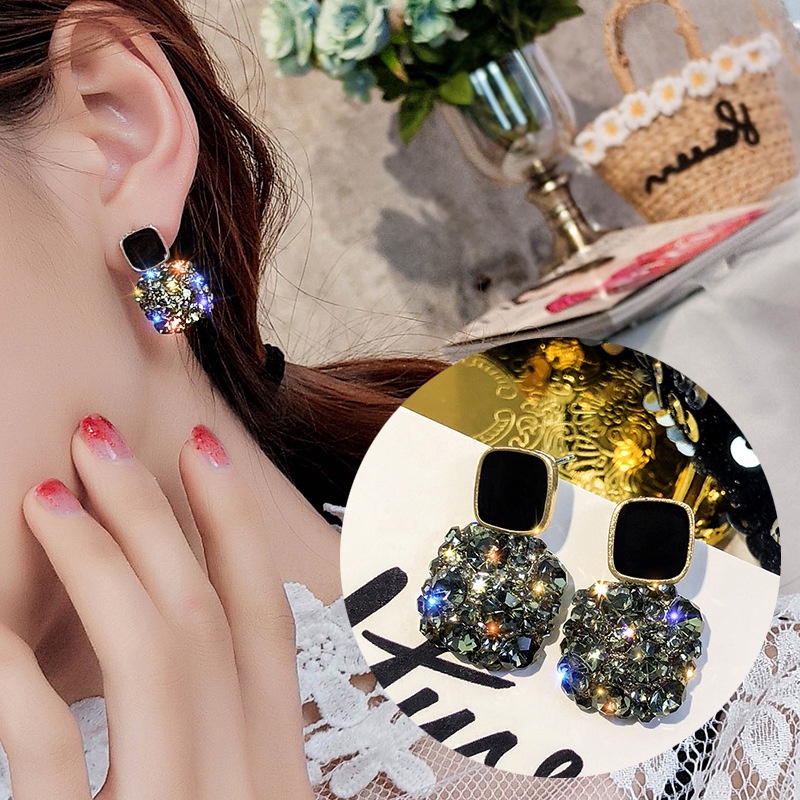 Bông Tai Mạ Bạc 925 Kiểu Retro Hàn Quốc Dễ Phối Đồ