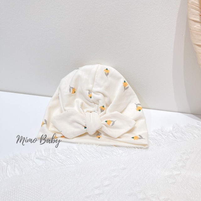 Mũ nón turban họa tiết hoa vàng dễ thương cho bé MTB90 Mimo Baby