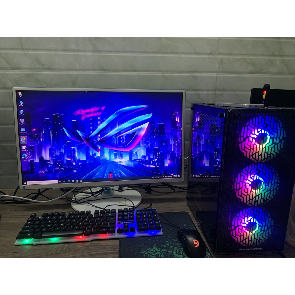 Bộ máy Tính Chiến Game Xeon 1220v3 + màn 24