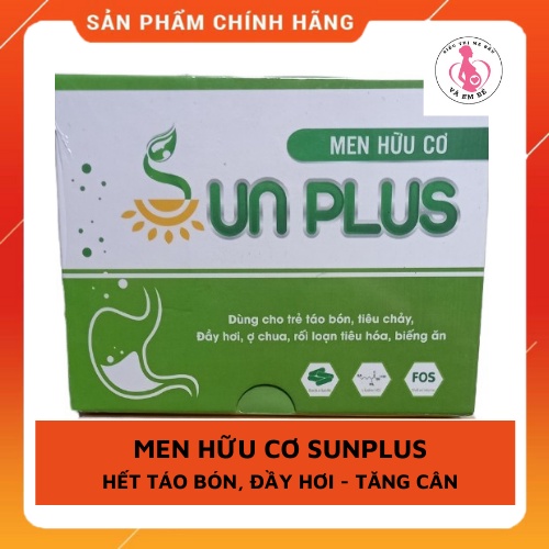 Men Sống hữu cơ Sunplus Hết Táo Bón Tăng Cân Tự Nhiên Hộp 30 Gói