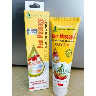 Combo 2 kem massage tan mỡ gừng 100% gừng ớt