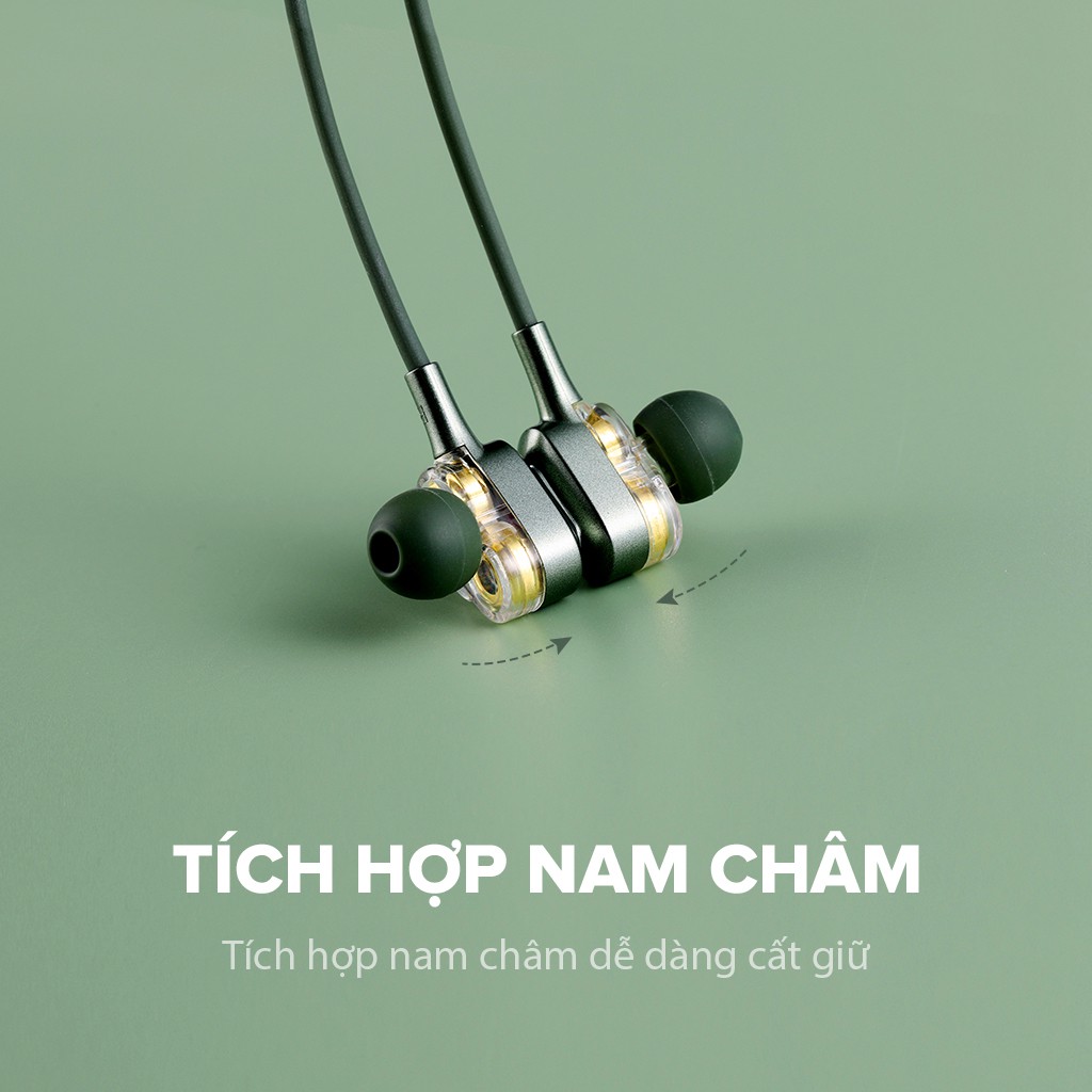 Tai Nghe Bluetooth Đeo Cổ Thể Thao VIVAN Liberty-N100 Chuẩn Kháng Nước IPX4 Chính Hãng Âm Hay